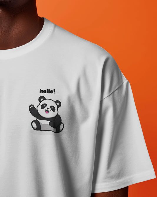 Minimalist Panda Oversize T-Shirt