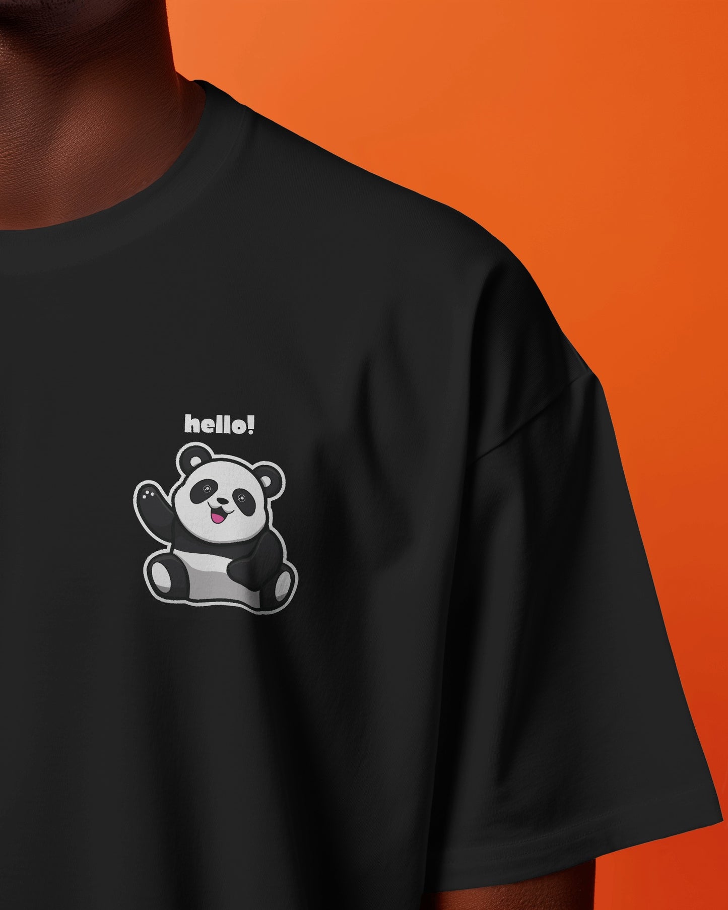 Minimalist Panda Oversize T-Shirt